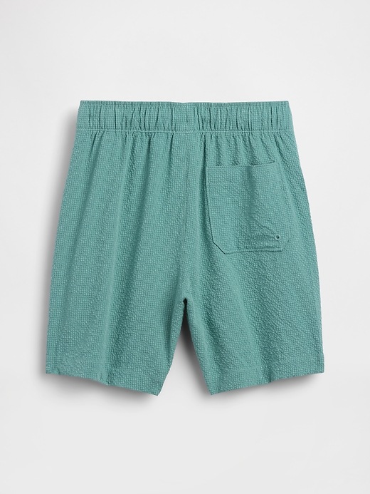 Image number 2 showing, Kids 5" Seersucker Swim Trunks