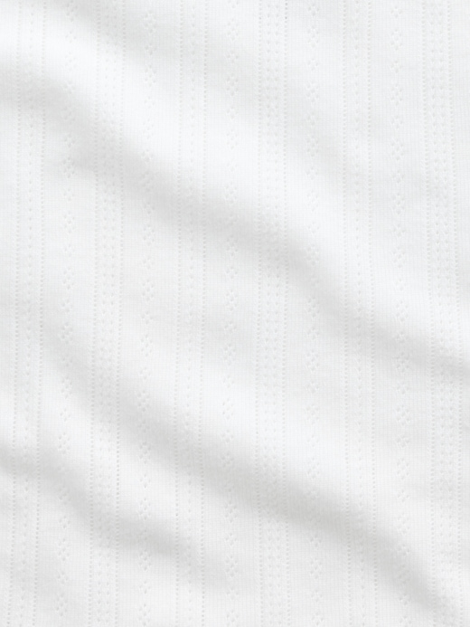 L'image numéro 4 présente Camisole de pyjama à ourlet ondulé en tricot pointelle