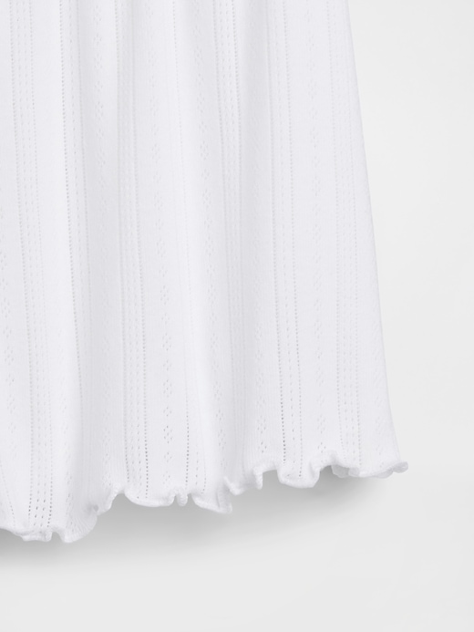 Image number 5 showing, Pointelle Lettuce-Hem PJ Shorts