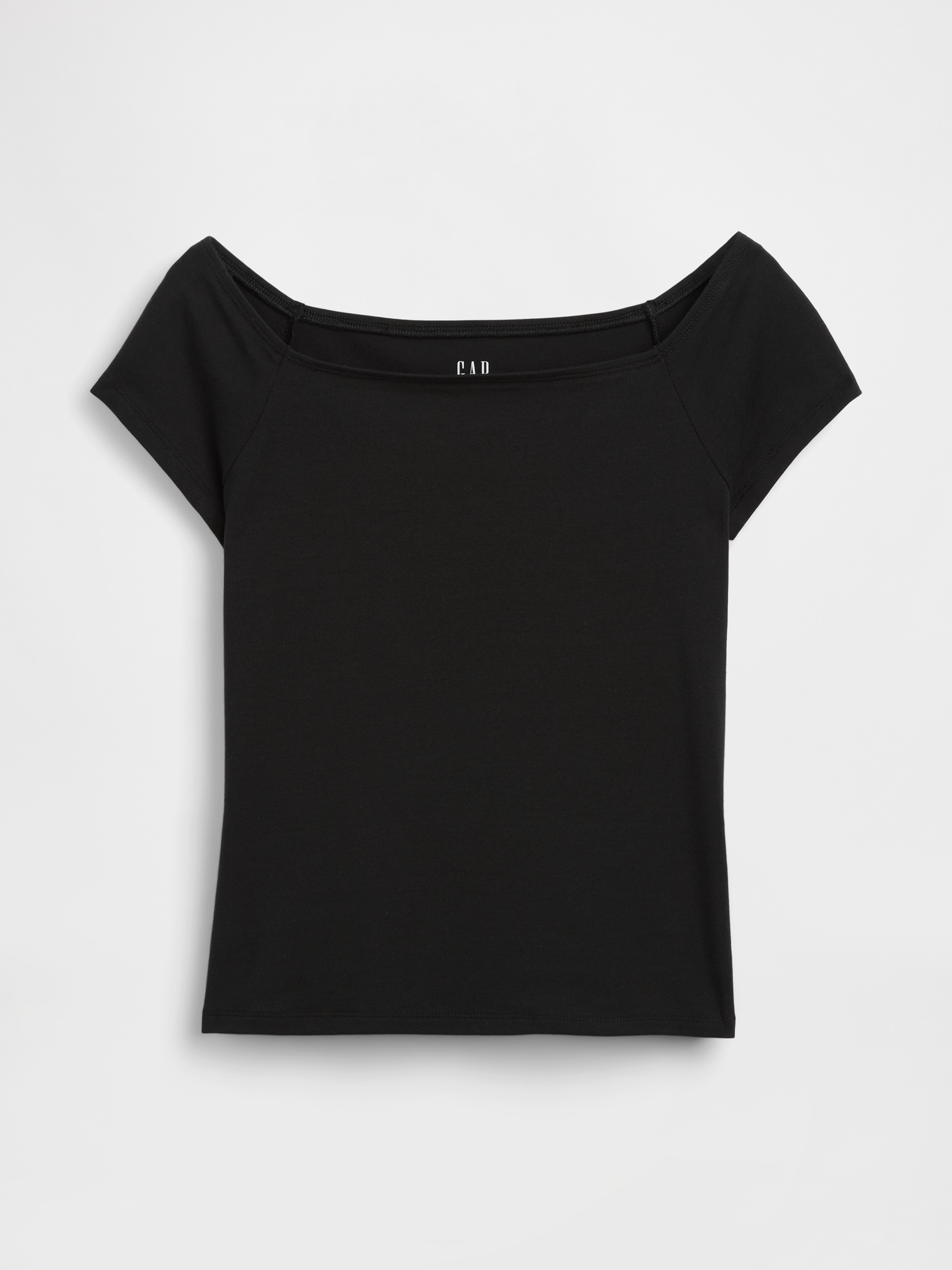CloseKnit Jersey Off-Shoulder Crop T-Shirt