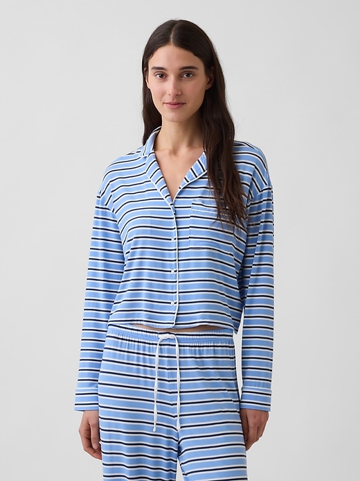 Image number 1 showing, Softest Modal Crop PJ Top