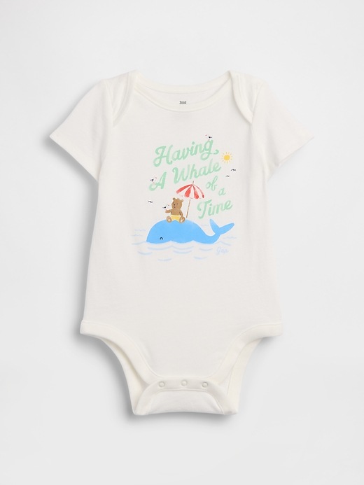 L'image numéro 1 présente Cache-couche imprimé Premiers essentiels en coton biologique pour Bébé