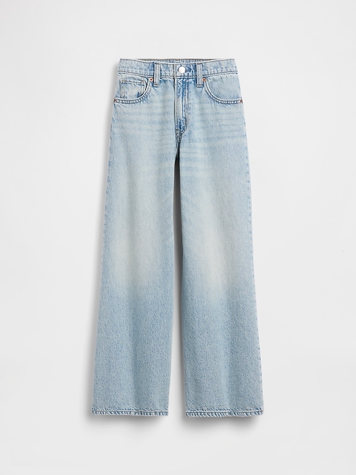 Image number 2 showing, Kids Low Rise Stride Wide-Leg Baggy Jeans