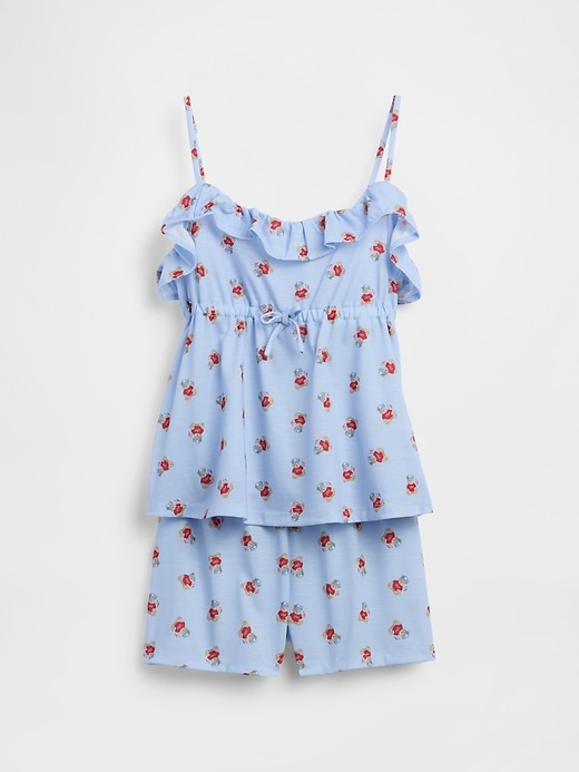 Image number 2 showing, Kids Recycled PJ Ruffle Cami Short Set