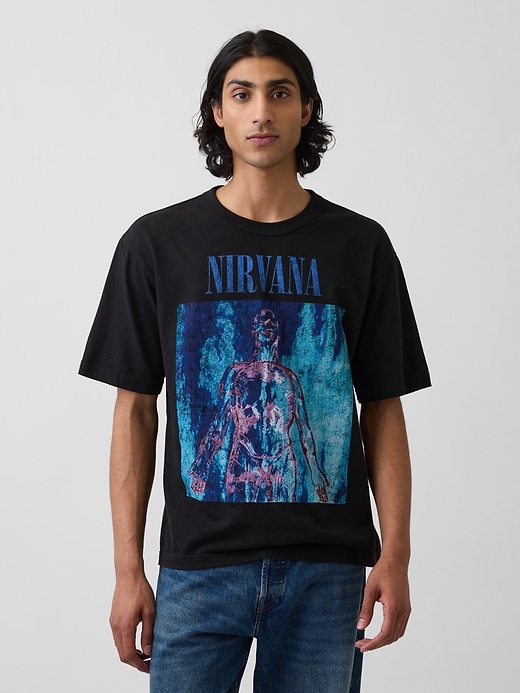 Image number 1 showing, Nirvana Heavyweight Crop Graphic T-Shirt
