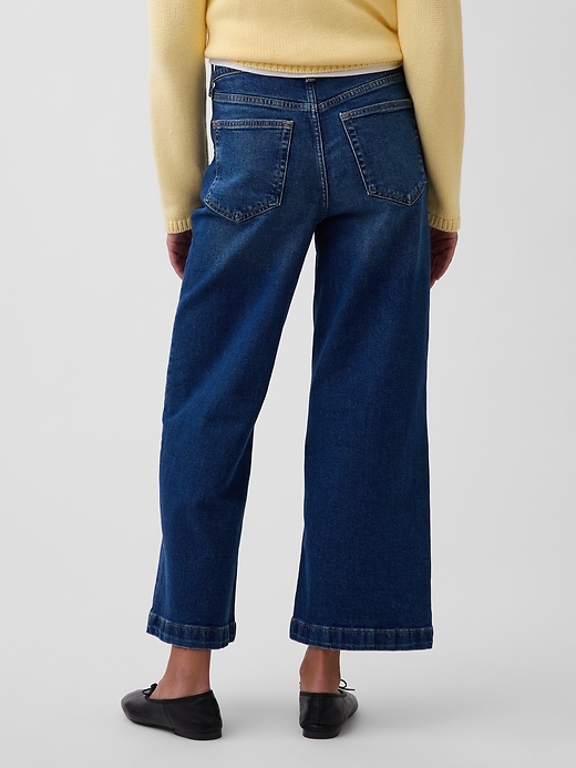 Image number 4 showing, High Rise Stride Wide-Leg Ankle Jeans