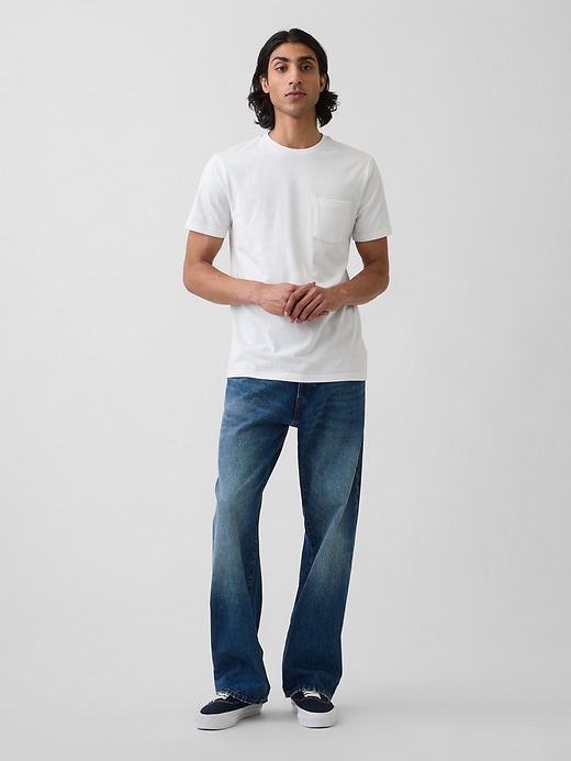 L'image numéro 2 présente T-shirt à poche en coton biologique pour Adulte
