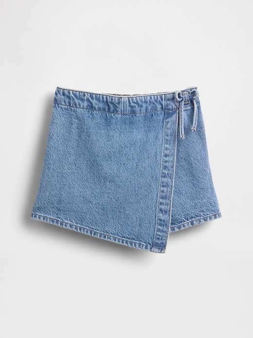 Image number 2 showing, Kids Denim Wrap Skort