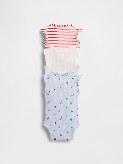 Image number 2 showing, Baby First Favorites TinyRib Ruffle Tank Bodysuit (3-Pack)