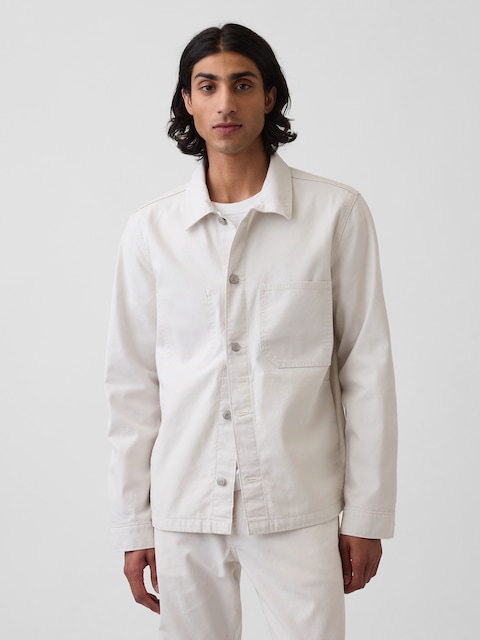Canvas Relaxed Shirt Jacket