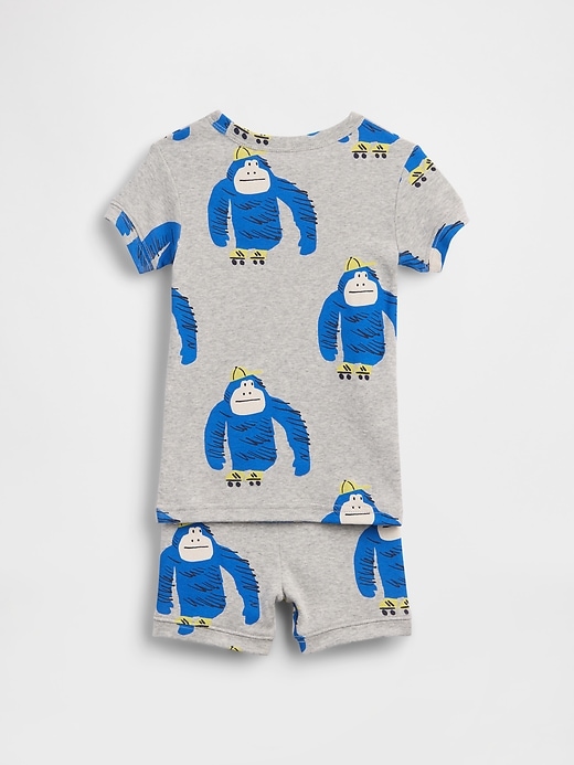 Image number 2 showing, Baby & Toddler Organic Brushed Cotton Gorilla PJ Short Set