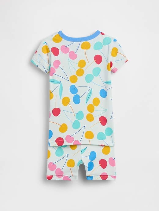 Image number 2 showing, Baby & Toddler Organic Brushed Cotton Cherry PJ Short Set