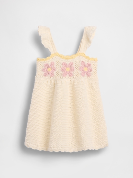 L'image numéro 1 présente Robe crochetée à fleurs pour Bébé