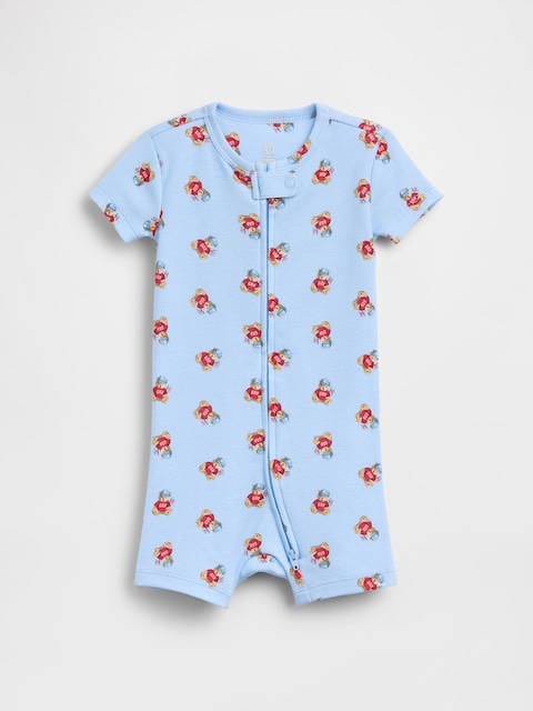 UNE-PIÈCE COURT EN COTON BIOLOGIQUE POUR BÉBÉ