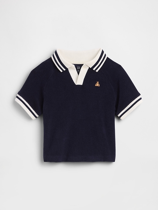 L'image numéro 1 présente Polo coupe droite en jersey bouclette pour Bébé et Tout-petit