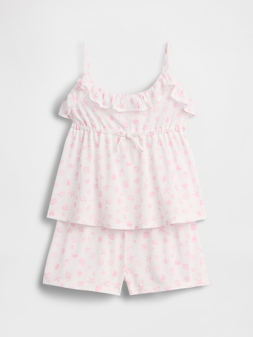 Image number 2 showing, Kids Recycled PJ Ruffle Cami Short Set