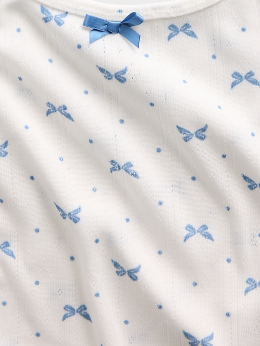 L'image numéro 4 présente Pyjama en tricot pointelle de polyester recyclé pour Enfant
