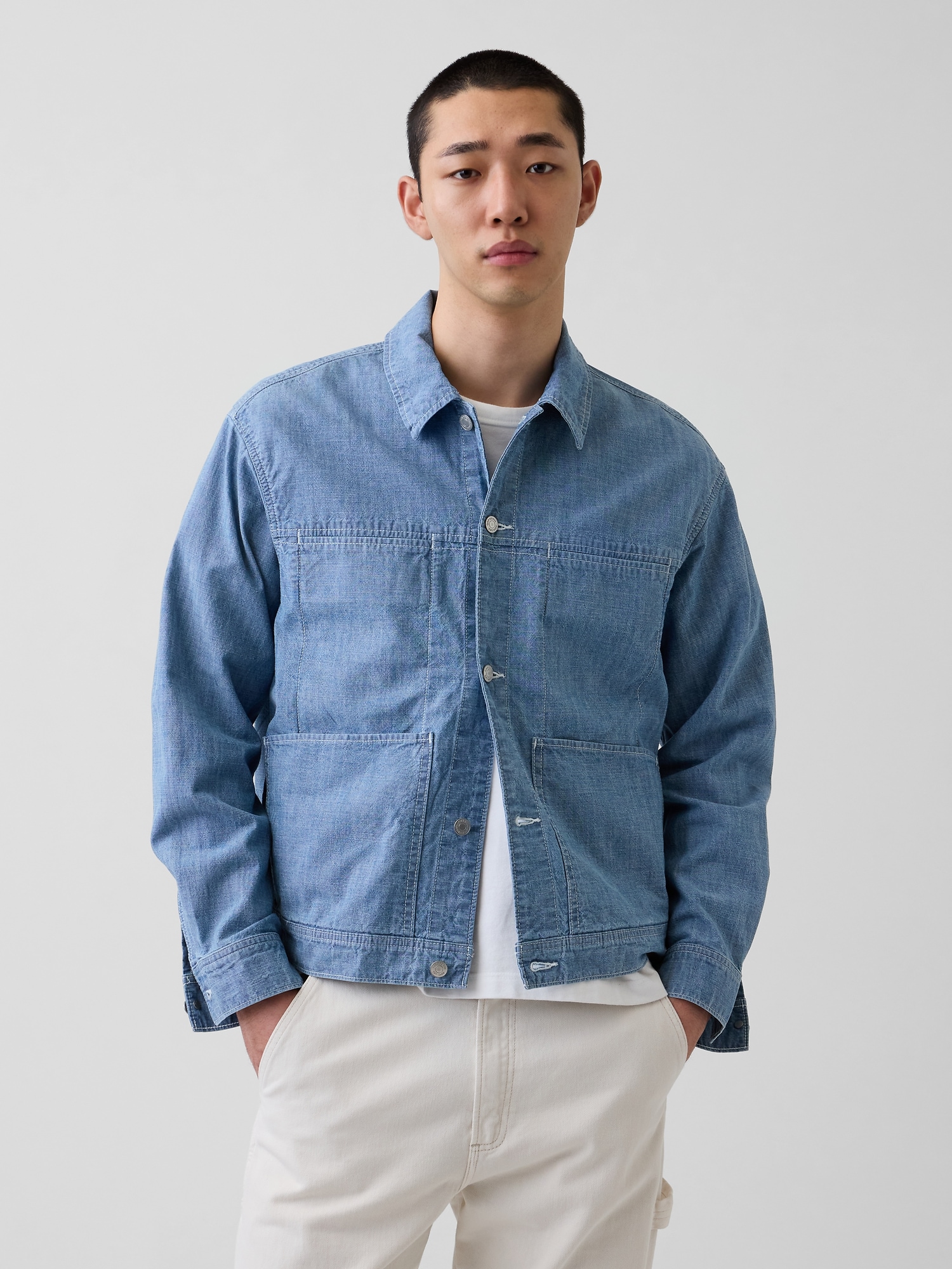Boxy Chambray Jacket