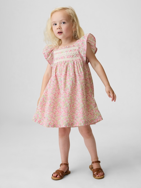 Baby & Toddler Flutter-Sleeve Floral Dress