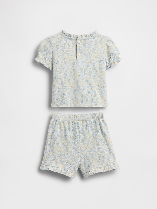 L'image numéro 2 présente Ensemble en coton biologique à motif floral pour Bébé