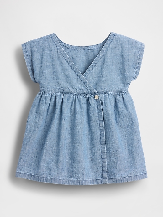 Image number 2 showing, Baby Embroidered Denim Pocket Dress