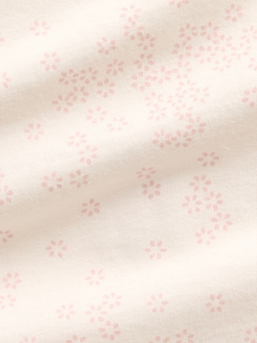 L'image numéro 3 présente Une-pièce à pieds en coton biologique à motif floral pour Bébé