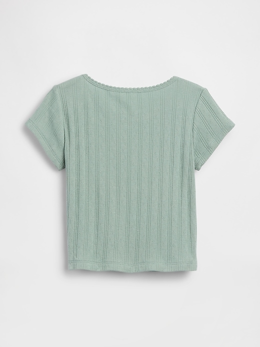 L'image numéro 2 présente T-shirt en tricot pointelle côtelé pour Bébé et Tout-petit