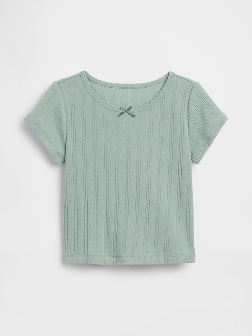 L'image numéro 1 présente T-shirt en tricot pointelle côtelé pour Bébé et Tout-petit