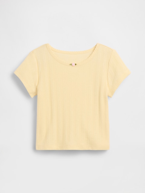 T-SHIRT EN TRICOT POINTELLE CÔTELÉ POUR BÉBÉ ET TOUT-PETIT