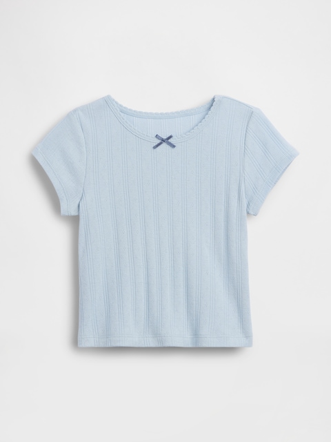 T-SHIRT EN TRICOT POINTELLE CÔTELÉ POUR BÉBÉ ET TOUT-PETIT