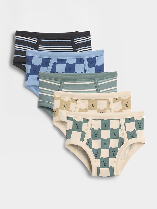 Image number 1 showing, Toddler Organic Stretch Cotton Brannan Bear Briefs (5-Pack)