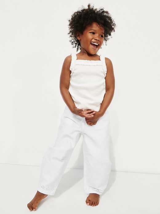 Image number 5 showing, Baby & Toddler Eyelet-Hem Horseshoe Jeans