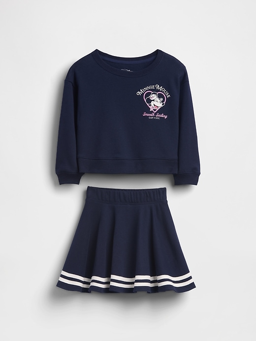 L'image numéro 1 présente Ensemble jupe-short et chandail VintageDoux Gap × Disney pour Toute-petite et Bébé