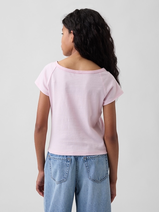 L'image numéro 3 présente T-shirt henley à manches raglan pour Enfant