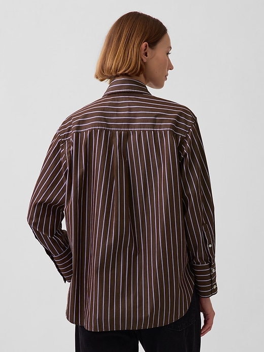 L'image numéro 3 présente Chemise ample en popeline de coton biologique