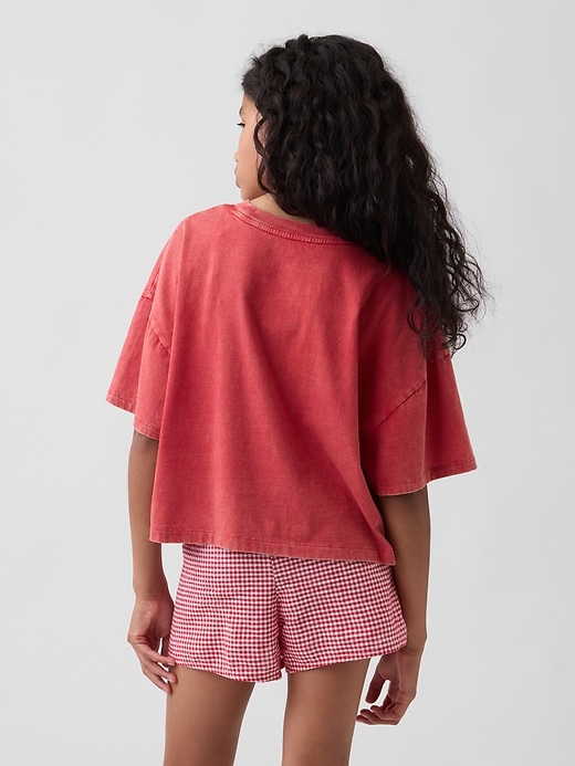 L'image numéro 3 présente T-shirt surdimensionné à imprimé pour enfant