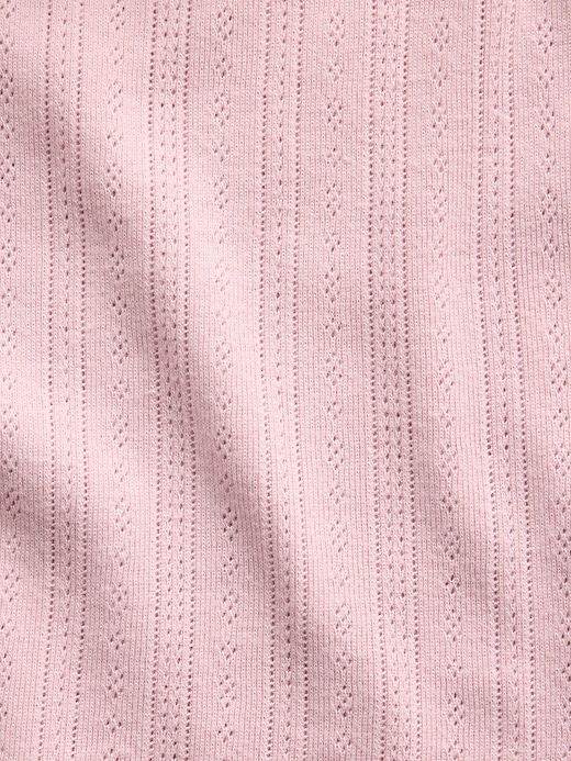 L'image numéro 4 présente Camisole de pyjama à ourlet ondulé en tricot pointelle