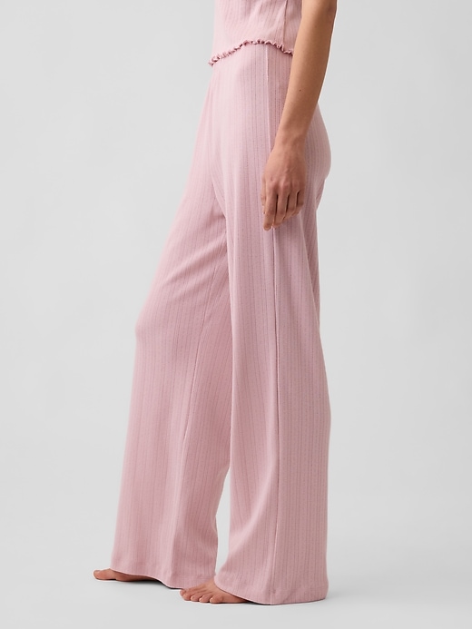 L'image numéro 3 présente Pantalon de pyjama en tricot pointelle