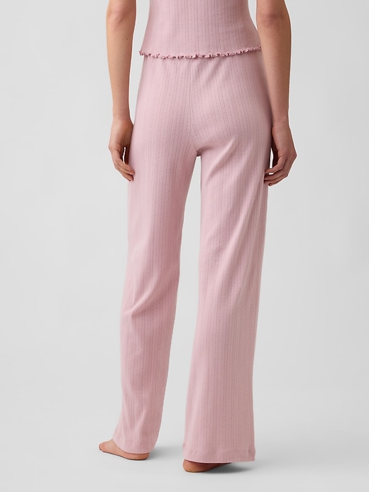 L'image numéro 4 présente Pantalon de pyjama en tricot pointelle