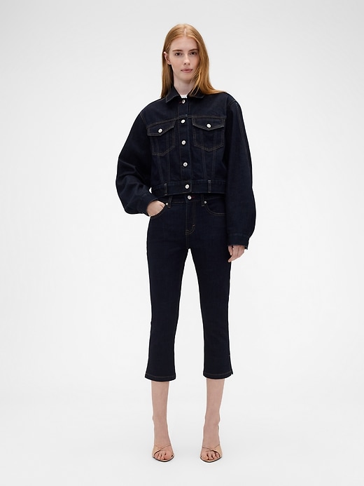 Image number 1 showing, Gap × Victoria Beckham Low Rise Capri Jeans