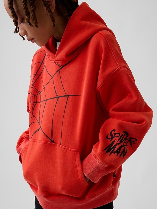 L'image numéro 5 présente Chandail à capuchon décontracté VintageDoux à imprimé Spiderman de Marvel pour Enfant