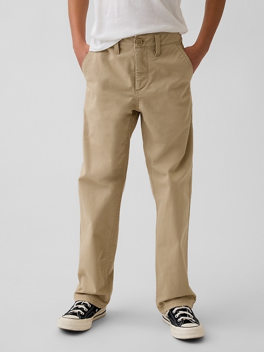 Image number 3 showing, Kids Modern Relaxed Straight Khakis