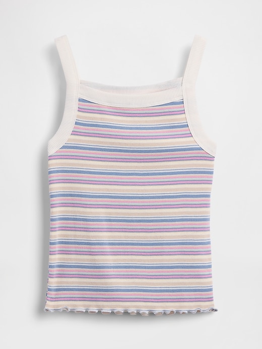 L'image numéro 2 présente Camisole côtelée à encolure carrée pour Enfant