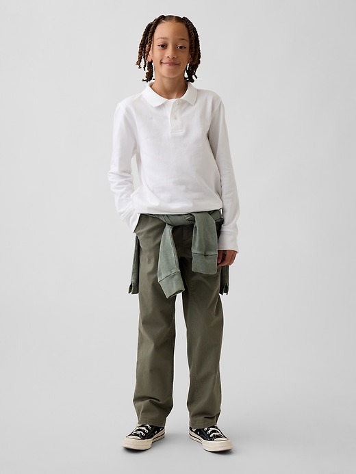 Image number 1 showing, Kids Modern Relaxed Straight Khakis