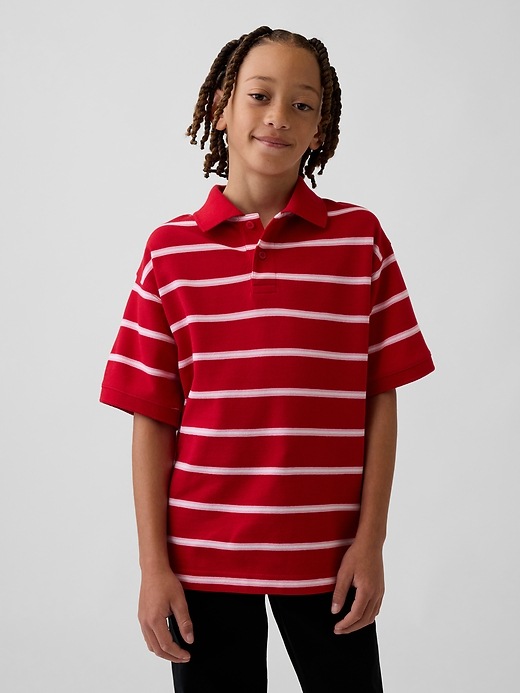 Image number 1 showing, Kids Relaxed Pique Polo Shirt