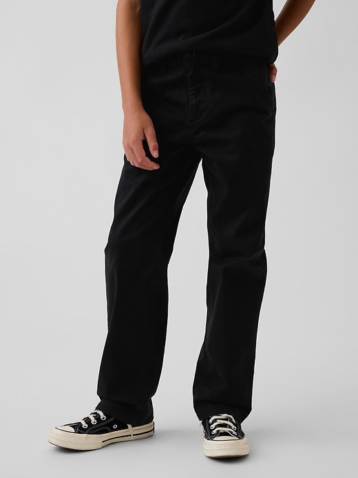 Image number 3 showing, Kids Modern Relaxed Straight Khakis