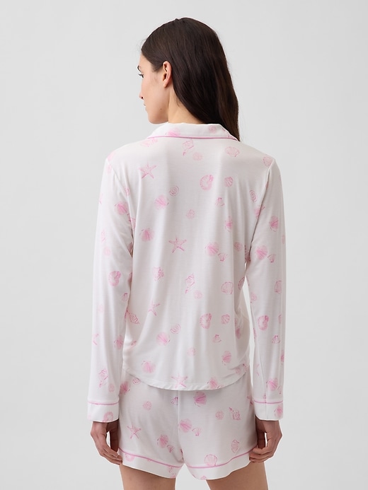L'image numéro 3 présente Chemisier de pyjama en modal
