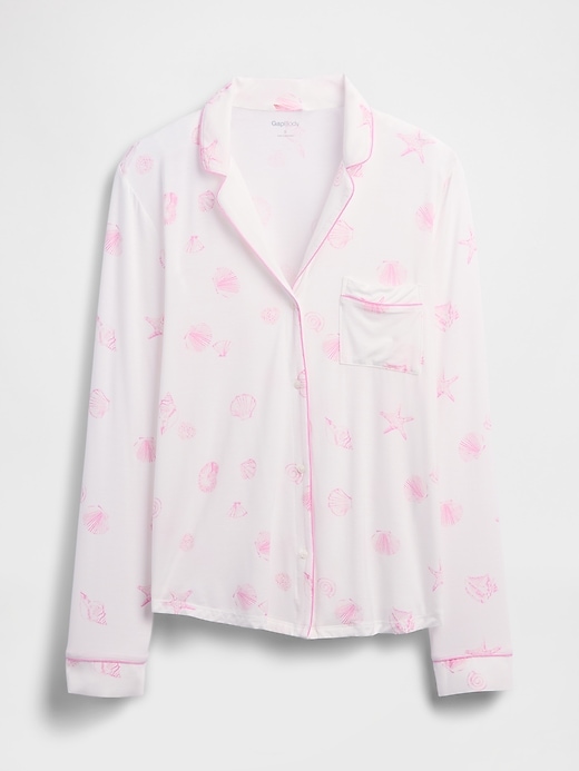 L'image numéro 5 présente Chemisier de pyjama en modal
