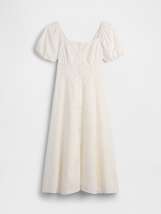 Image number 5 showing, Linen-Blend Empire Waist Maxi Dress
