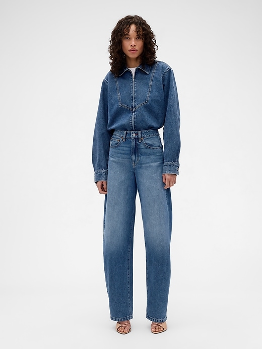 Image number 2 showing, Gap × Victoria Beckham Denim Zip Shirt